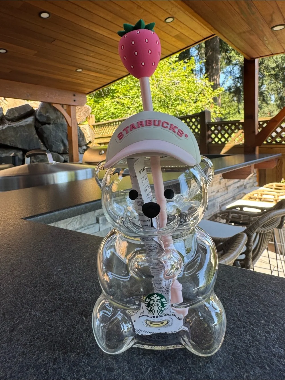 Limited edition Starbucks Summer Bearista Cup with Strawberry Straw